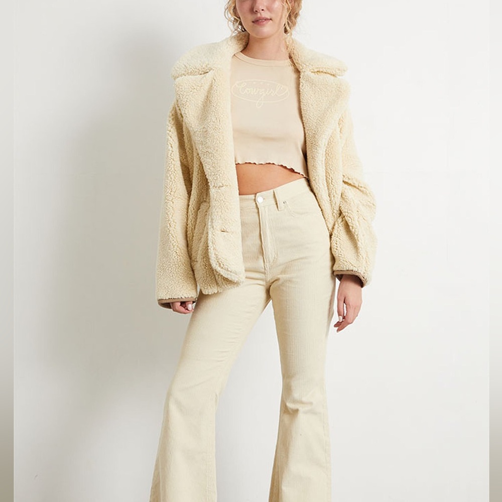 NWT Free People Joplin Cozy Jacket Ivory Size Small